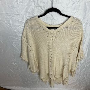 Loft heavy weight knit poncho - xs/s